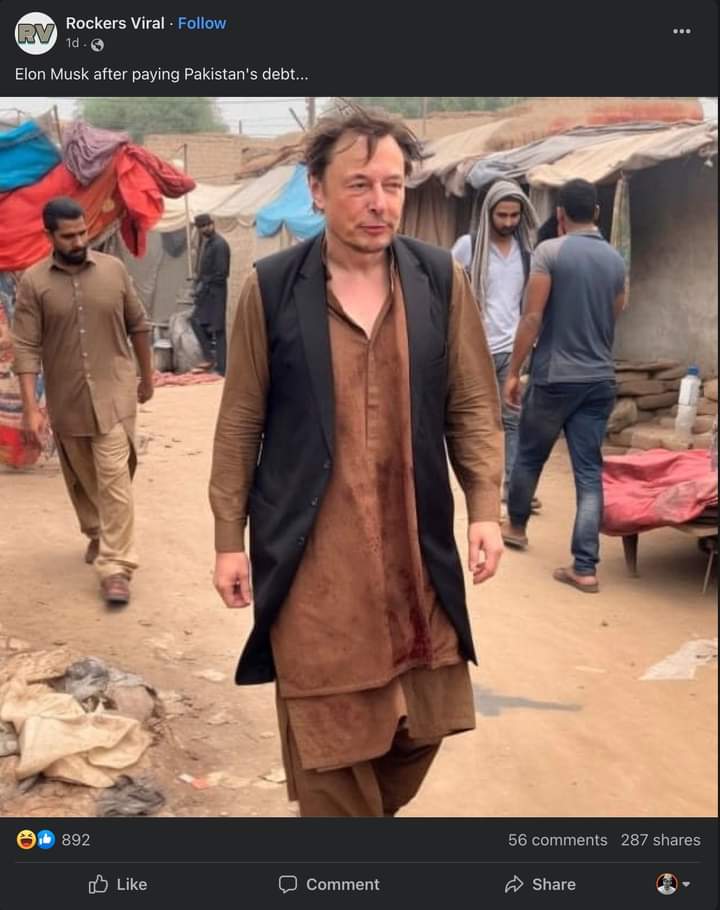 3Bahadur2's tweet photo. Elon musk's Doppelganger was found in Pakistan and people can't have enough of it 😂 
#imrankhanPTI #بائیکاٹ_فروٹ 
#Bitcoin #captaincy 
#ShaneRamzan2023 #PAKvAFG https://t.co/O6GsAPhz8J