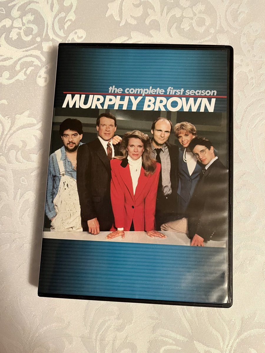 I’m currently relaxing to the first season of #MurphyBrown, the only one (so far) released on DVD. Let’s get the rest??? Hint hint. #MurphyBrownOnDVD 📀 @murphybrownpod