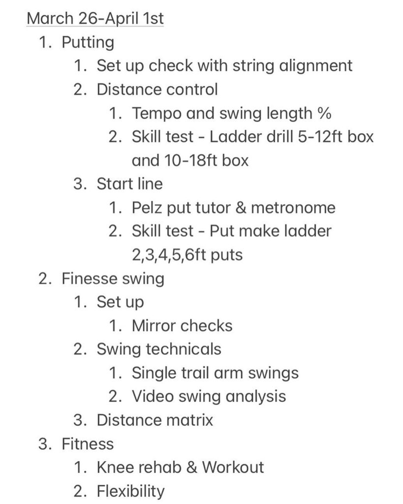 bcomingscratch's tweet photo. New week new practice plan.  Still only allowed to putt and finesse chip. Can’t wait to be allowed to full and half swing again! #golfpracticeplan #golfpractice https://t.co/NkcZSQZoux https://t.co/0TUxSgkTiO