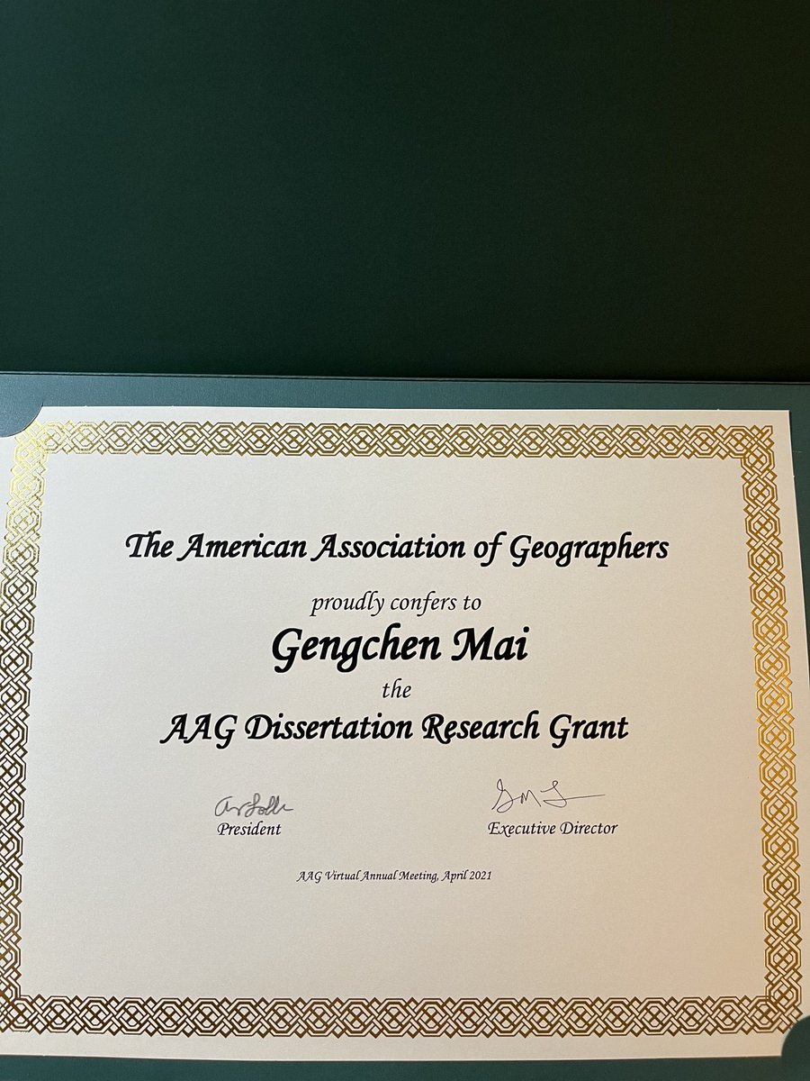 mai_gch's tweet image. After winning AAG 2021 Dissertation Research Grant and AAG 2022 William L. Garrison Award, it is my great honor to get the AAG 2023 Nystrom Award for my recent GeoInformatica paper link.springer.com/article/10.100…, thanks for all supports from @STKO_UCSB @StanfordAILab @GeographyUGA