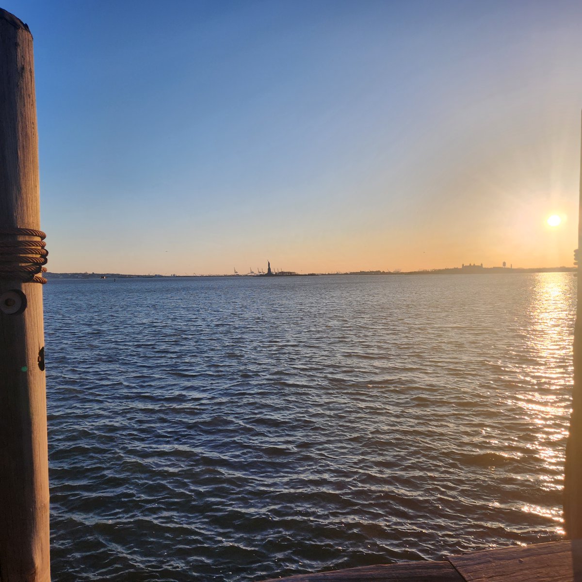 In New York with my friend.