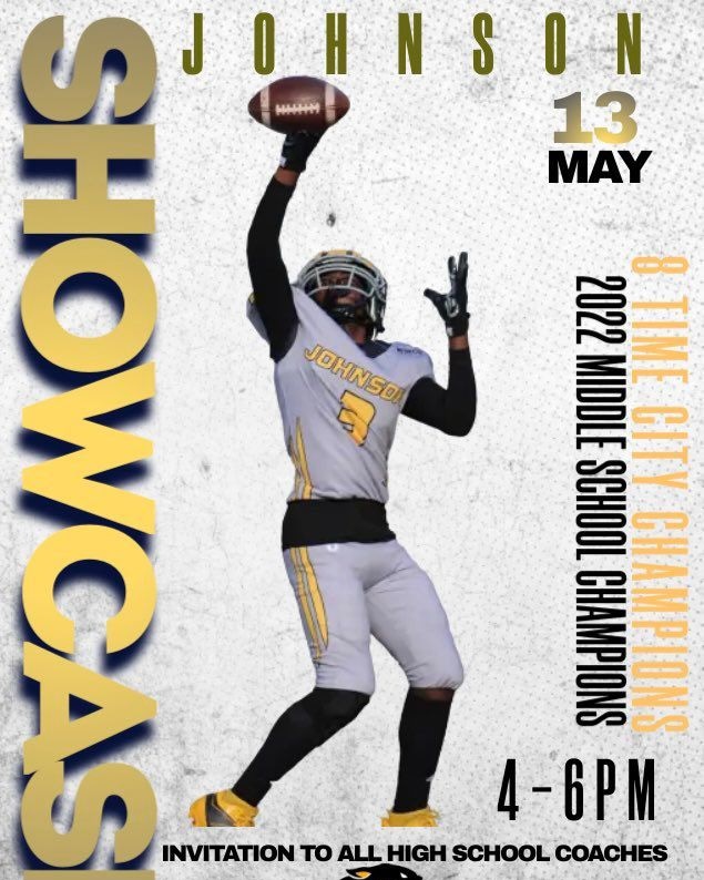 MichaelSharrie1's tweet photo. High School Coaches you all are invited to come meet our rising 8th graders and parents.  #WeAreJohnson https://t.co/QAiIS0UEDr