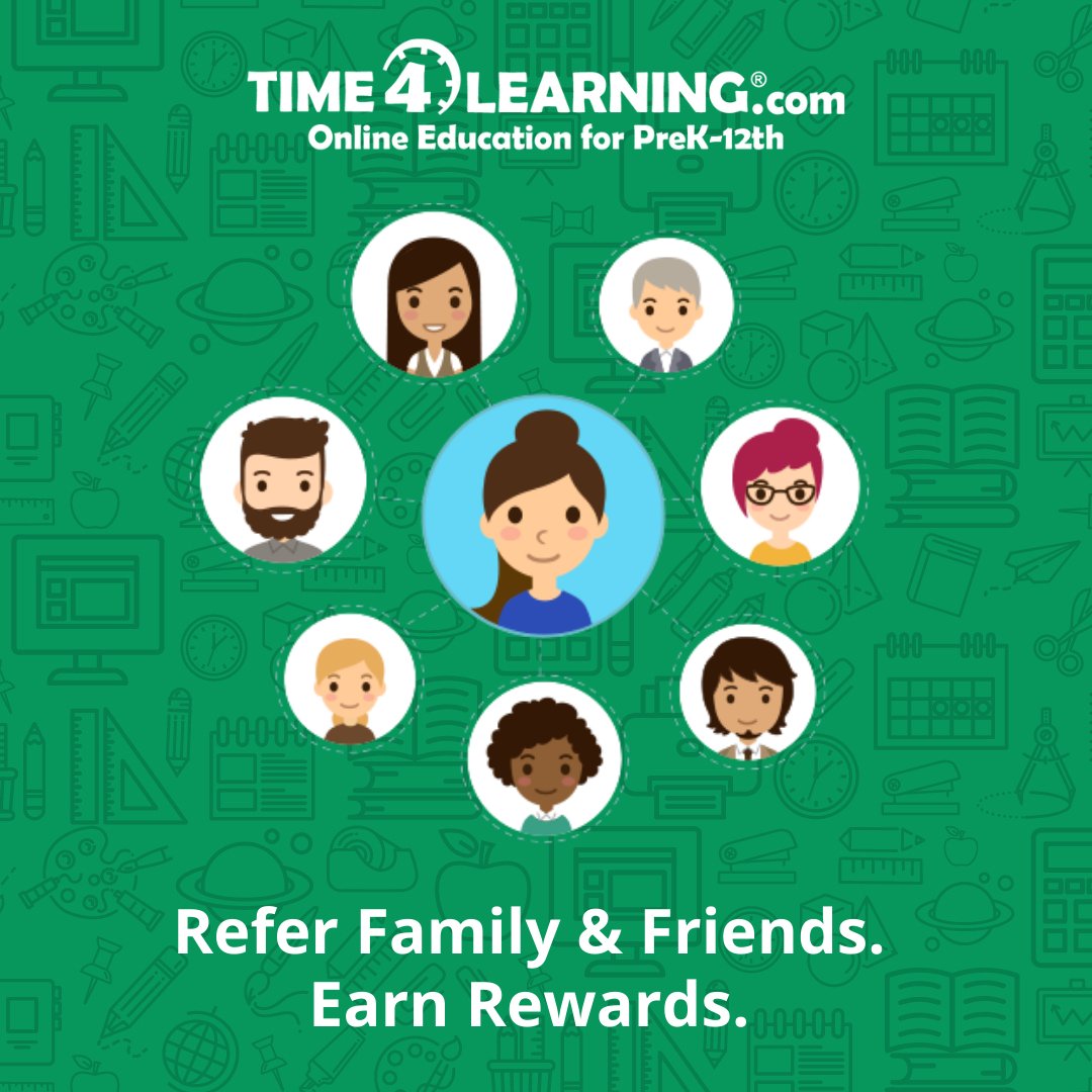 Time4Learning's tweet image. Our Time4Learning members are reaping DOUBLE the benefits of our rewards program! Now earn $50 by sharing your unique referral link with family and friends. Head to your parent account for full details! #Time4Learning #Homeschooling #Afterschool