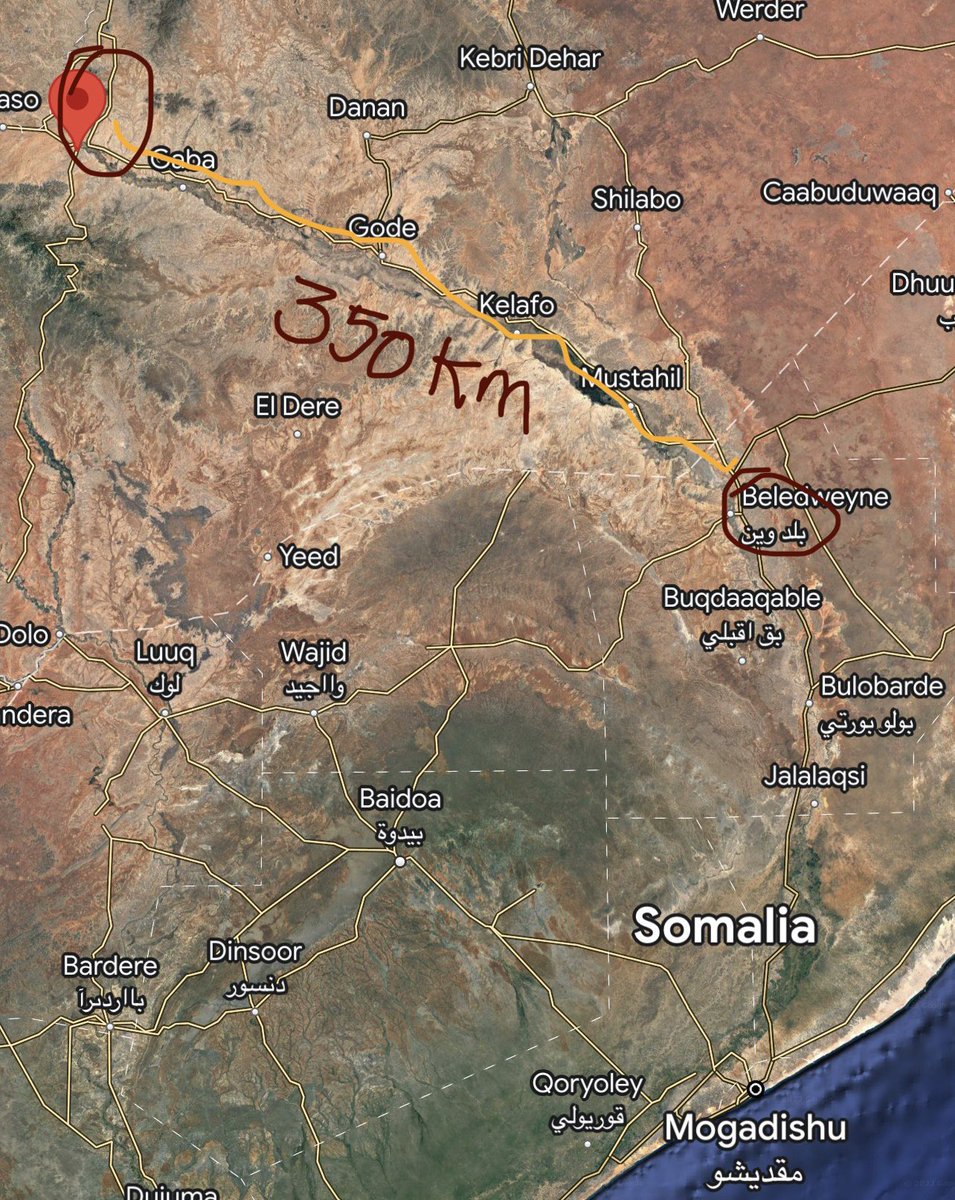 PhiloSomalia's tweet photo. Digniin Culus: Fadlan Daawo video-gaan. Meesha uu kasoo duubay waa Iimeey Galbeed oo ka jirta 350km Baladweyne xagga galbeedka. Wabigu markuu caadiga yahay si meer meer ah ayuu u maraa! Balse waxaa muuqata inuu balaciisu gaaray 3km. Qiyaas marka oo soo gaaro Beledweyne! #Fatahaad Fadlan hala gaarsiiyo @Sodma_som #Shabeele #Baladwenyne #Somalia @GudlaweHussein