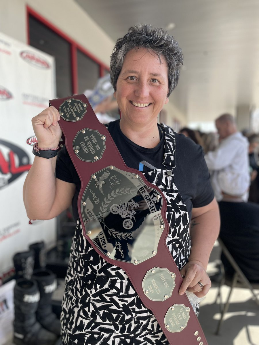 StefyBau's tweet photo. Incredible day yesterday. I’ve been inducted in the #LegendsInStone museum for my achievememts in motocross.
As a little girl from Italy with a dream to race motocross and become the best in the sport, and race in USA, to this… my heart if full. https://t.co/tBJMTTxY22