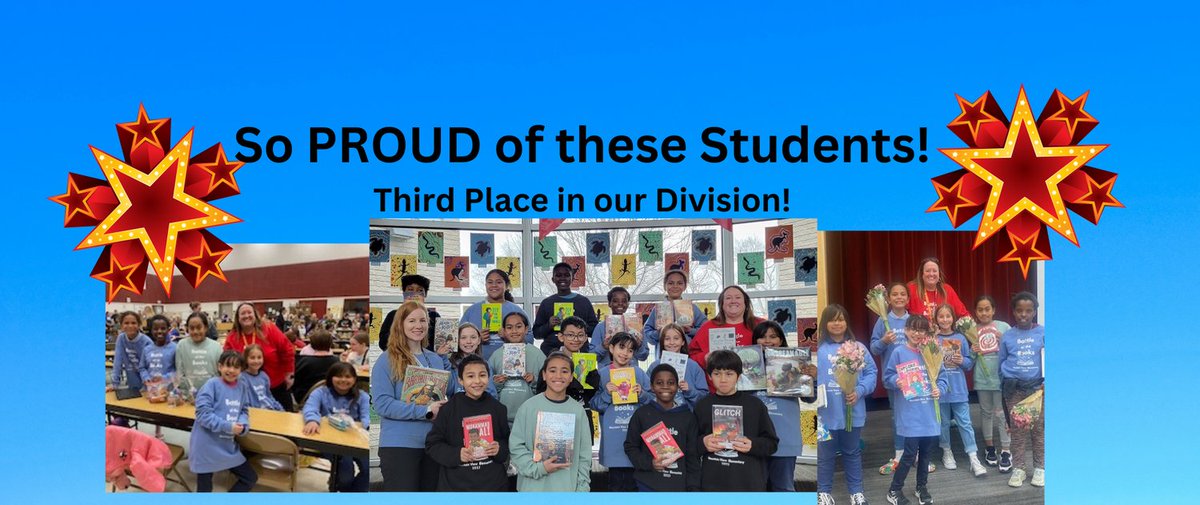 mtviewlibrary's tweet photo. So proud of these students!  They received third place in our Battle of the Books Division!  Let's keep reading.  You are AMAZING!!! https://t.co/BaML2FwV4I