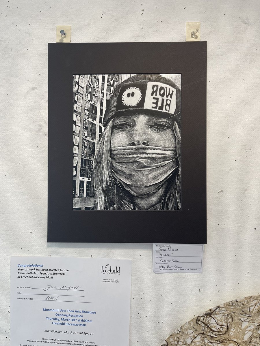 The WHS Guitar Ensemble and Club played well at the county teen arts fest. They were asked to play again for the county showcase and state arts fest. Bravo! Also, check out the artwork of guitarists Ava Xenakis and Sara Nugent!  #wallin #walltwpschools #walltogether