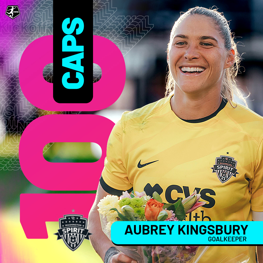 NWSL's tweet photo. Welcome to the 💯club @aubs_kingsbury ‼️ https://t.co/l9YCmtFtXa