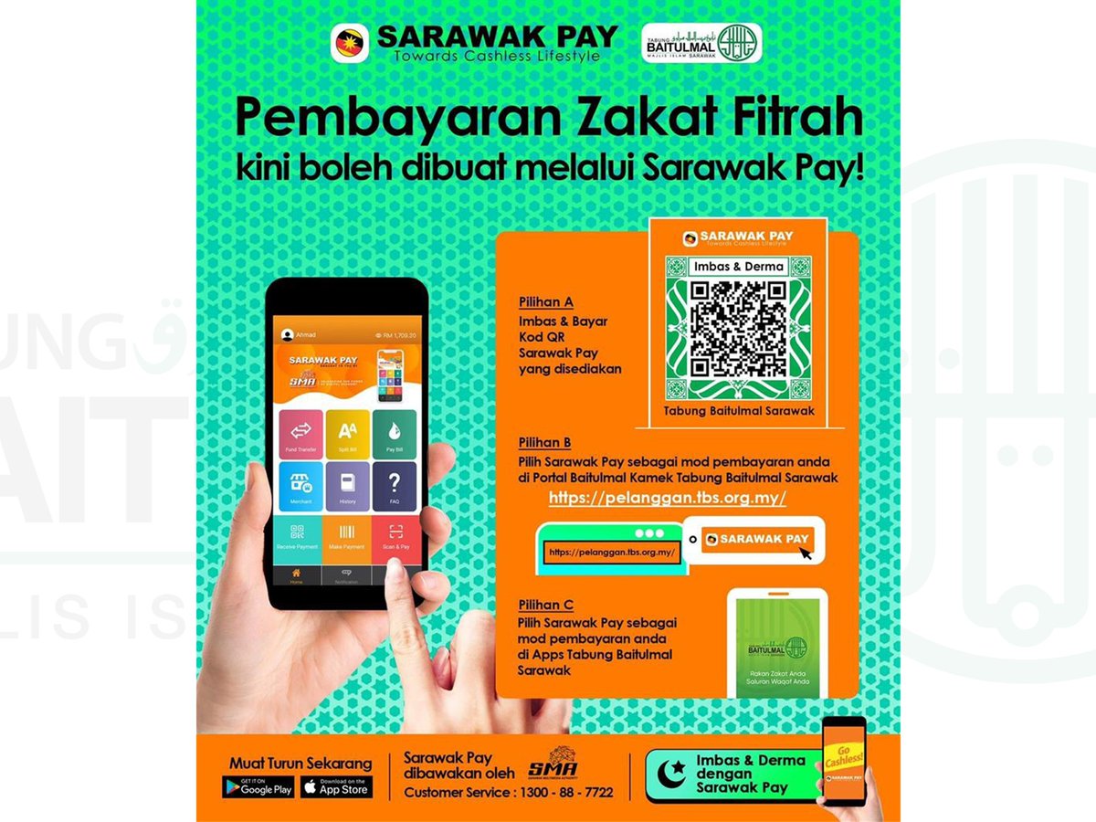 BaitulmalSwk's tweet photo. Sukacita dimaklumkan bahawa kadar Zakat Fitrah yang telah ditetapkan oleh Majlis Islam Sarawak bagi tahun 2023 ialah RM7.00 sahaja untuk seorang.

#TabungBaitulmalSarawak #Ramadan2023 #ZakatFitrah #PembayarZakatHeroAsnaf https://t.co/MQsT6lbyvU