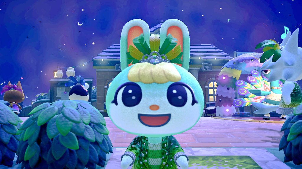 カーニバルのこと忘れてた。可愛いちゃんがこっちをロックオンしてきてここが天国？ってなるなどした。
#あつ森 
#ペタル島ログ