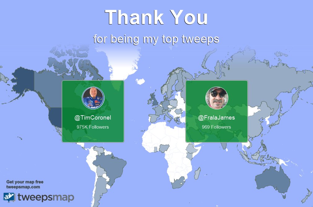Special thanks to my top new tweeps this week @TimCoronel, @FralaJames