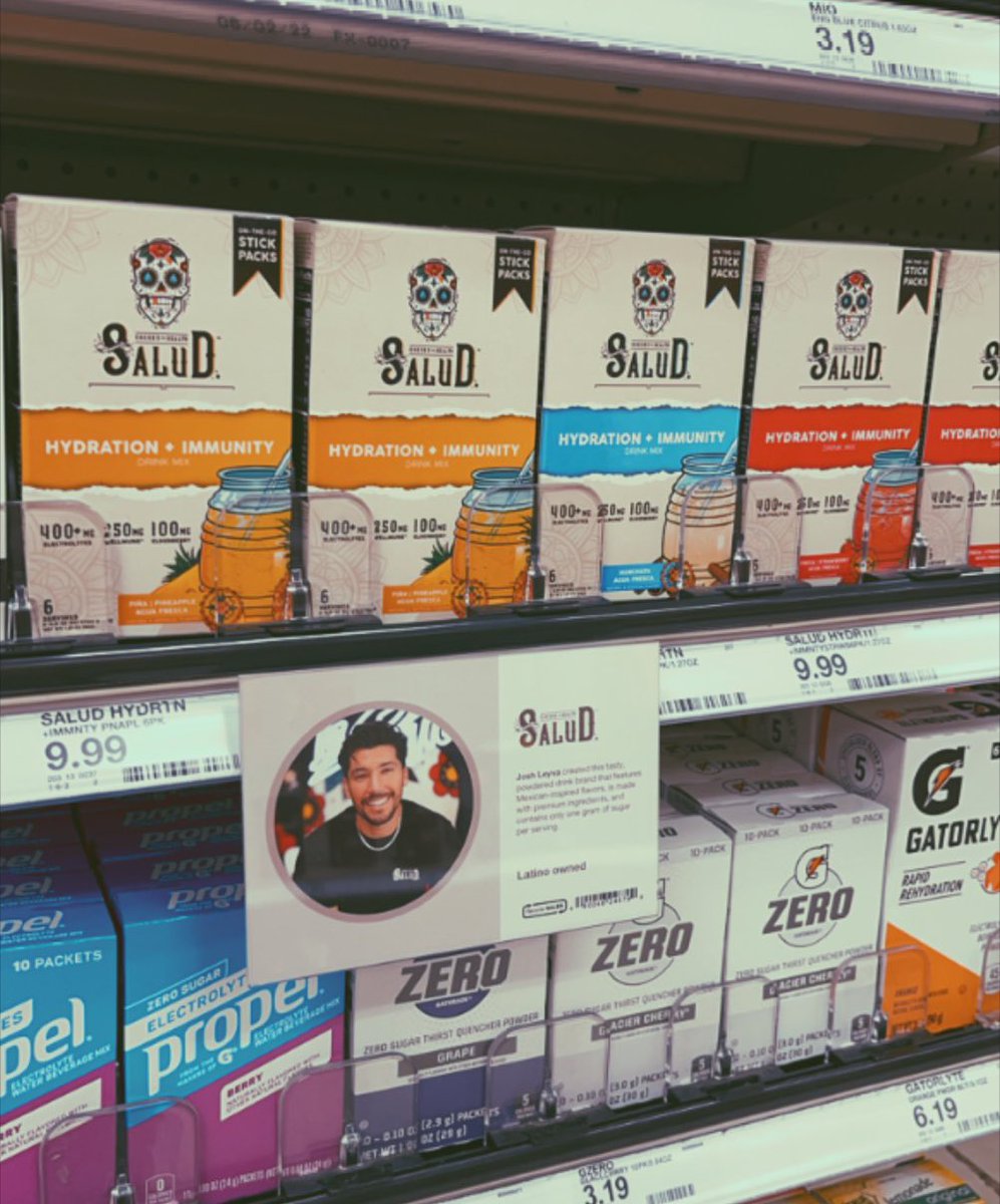 JohnnyMXIX's tweet image. Awesome to see a Latino Owned Brand getting added to my department  at @Target !! Represent @joshleyva #Latino #Salud