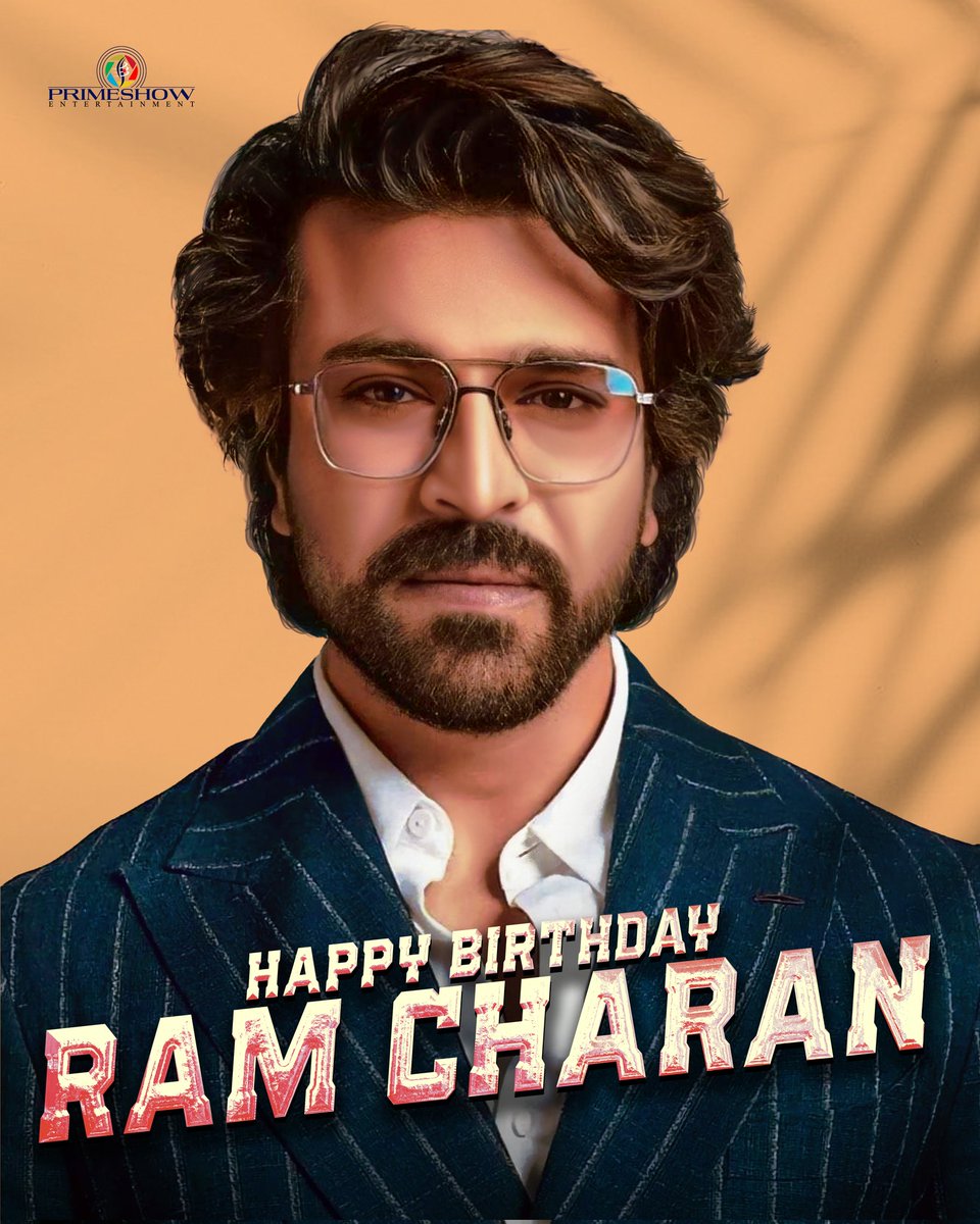 Primeshowtweets's tweet photo. Birthday wishes to the Man of Commitment and Surreal energy @AlwaysRamCharan. 💐🎉
May you continue to make us all proud with your tremendous work, all the best for #RC15 &amp; all of your upcoming projects. 👍 ❤️ - #Primeshowentertainment
#HBDGlobalStarRamCharan https://t.co/safXzG65Eb