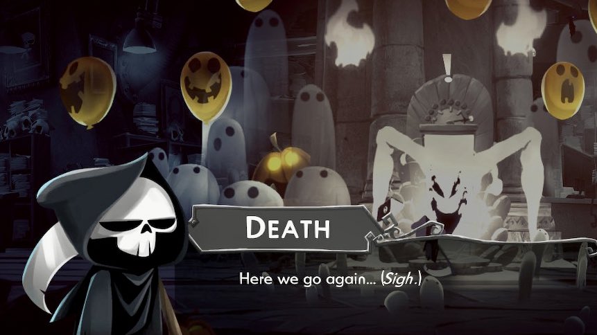 hausofdaulton's tweet photo. Have a Nice Death is just as challenging as Hades. Oddly enough, it reminds me of Returnal too. I said I’d never be able to beat either of those games and I did so I’m hoping I get this one eventually too. Roguelike’s are no joke. #HaveaNiceDeath #DeathInc #NintendoSwitch https://t.co/xC0JK7oESb