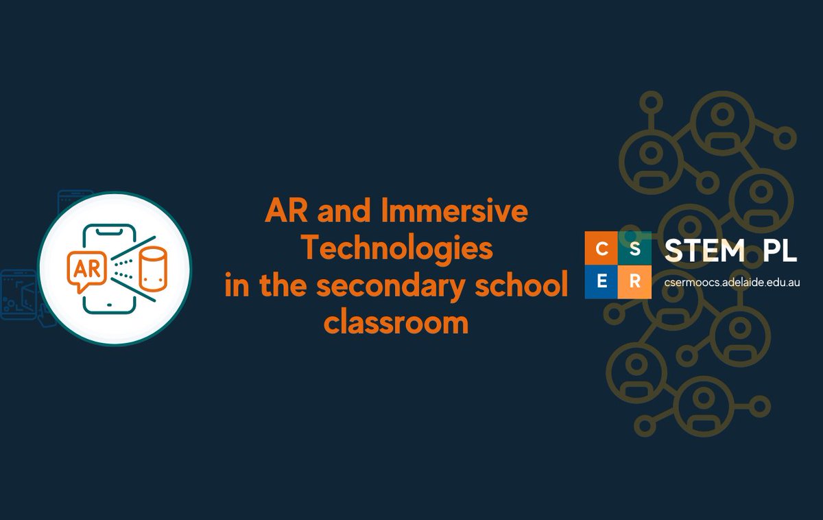 cserAdelaide's tweet photo. Join us Tues 2nd May, 4:30pm (SA time) for - Immersive Technologies: AR in the Secondary Classroom webinar. We'll introduce apps &amp; lesson ideas to enrich teaching &amp; spark new projects to transform student learning experiences. Register via:  https://t.co/hkMdIubpUA  #cserSTEMPL https://t.co/NJ3k50GZap