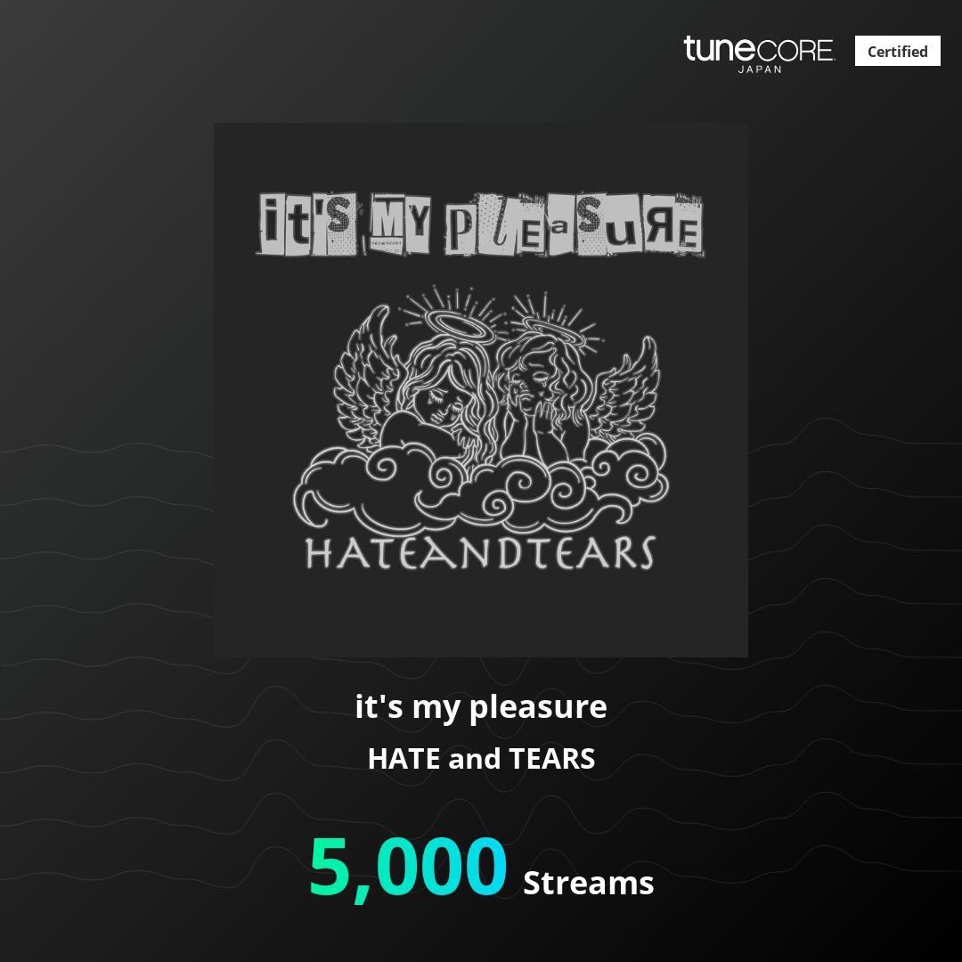 hateandtears1's tweet photo. 『it's my pleasure』
5000回再生突破!!!
@TuneCoreJapan
https://t.co/eSzX9nbHeQ
MV: https://t.co/mP9L1c1WCF
#TurnCore #HATEandTEARS #japan https://t.co/qAH8sH86u1