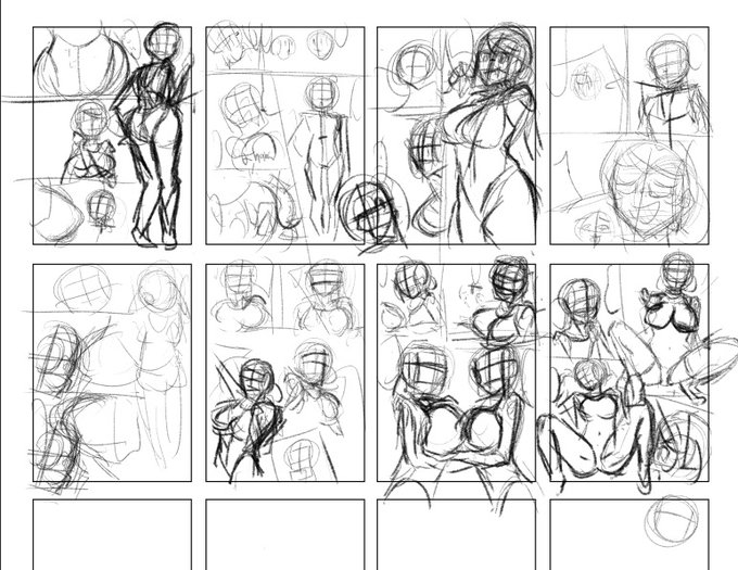 ガシガシラフ描いてます。そろそろウォーキング行ってきます 