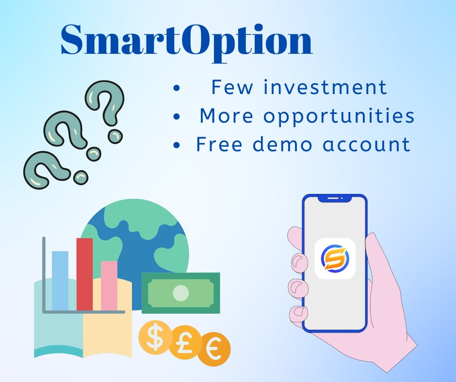 SSmartOption's tweet photo. No need to wait any longer, Try SmartOption! 🤩
⭐️Make profit quickly⭐️Lower investment costs ⭐️More opportunities⭐️Free demo account to trade. 
🔥🔥Register on our platform and begin your journey! 
#tradingapp #forextrading #learntrading #smartoption #stockmarket #tradingmarket https://t.co/Clu2Sp3zlZ