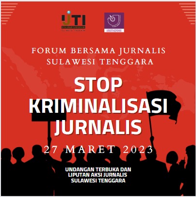 AJIIndonesia's tweet photo. Kawan², mimin akan cuitkan pernyataan sikap @AJIKendari terkait pemanggilan pemeriksaan thdp 2 jurnalis oleh Polres Baubau.

[SIARAN PERS]
 
AJI Kendari: Pemanggilan Pemeriksaan Jurnalis Tribunnews Sultra Bentuk Kriminalisasi

-utas- https://t.co/ym9buW0w5q