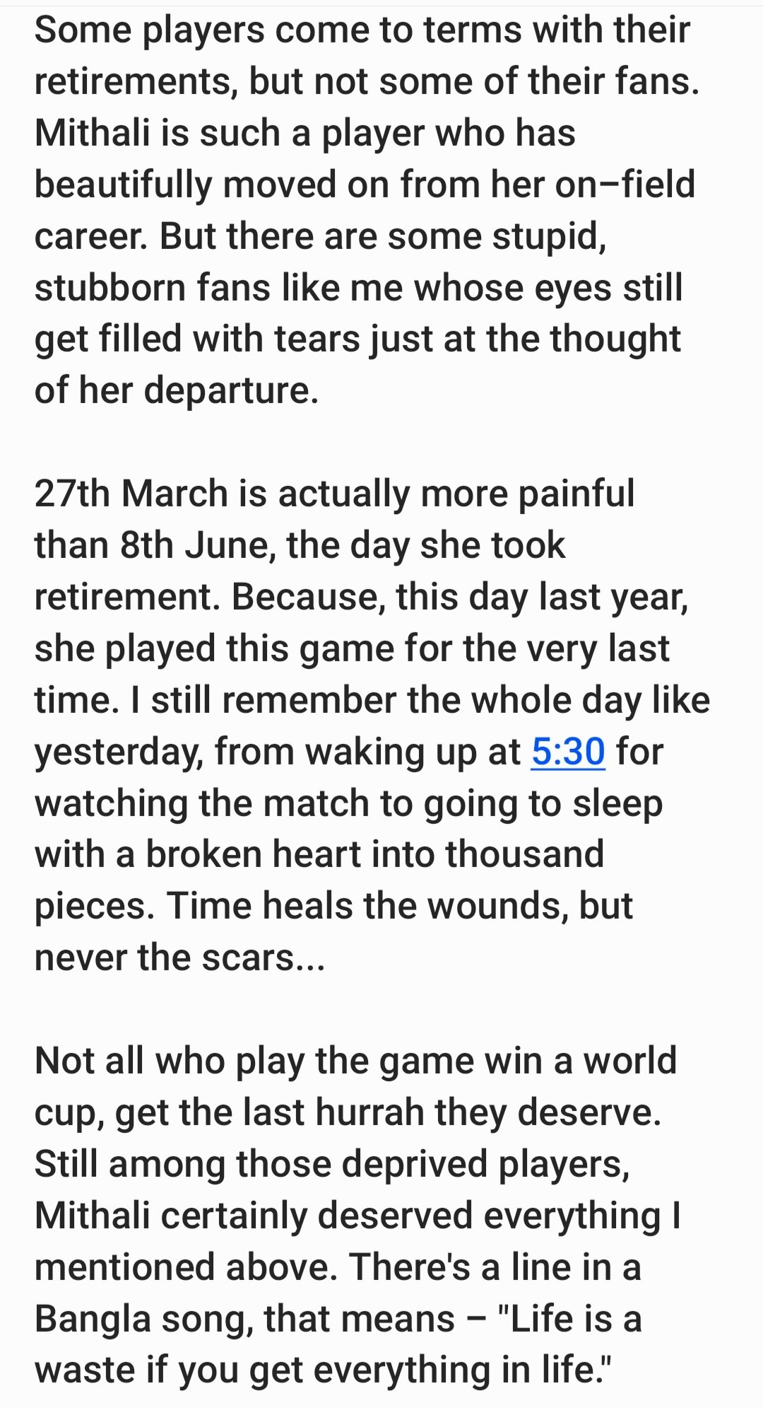 what does that's a waste of tears. means?