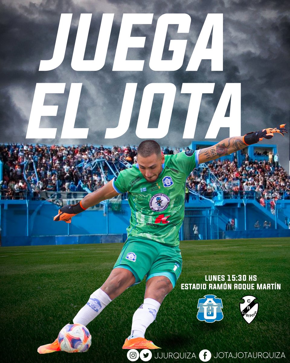 JJUrquiza's tweet photo. ¡¡¡HOY JUEGA EL JOTA!!!

📅 Primera C - Fecha 10
🆚 @OficialClaypole  
⏰ 15:30
🏟 Estadio Ramón Roque Martín
⚖️ Marcos Recalda

#SomosTresDeFebrero  
#VamosJota 💙 https://t.co/YCgexsWnFr