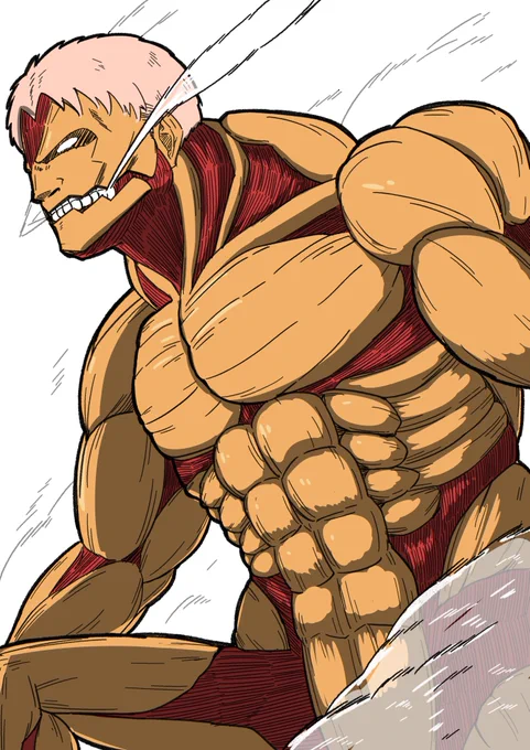 #進撃の巨人 鎧の巨人色塗った!  