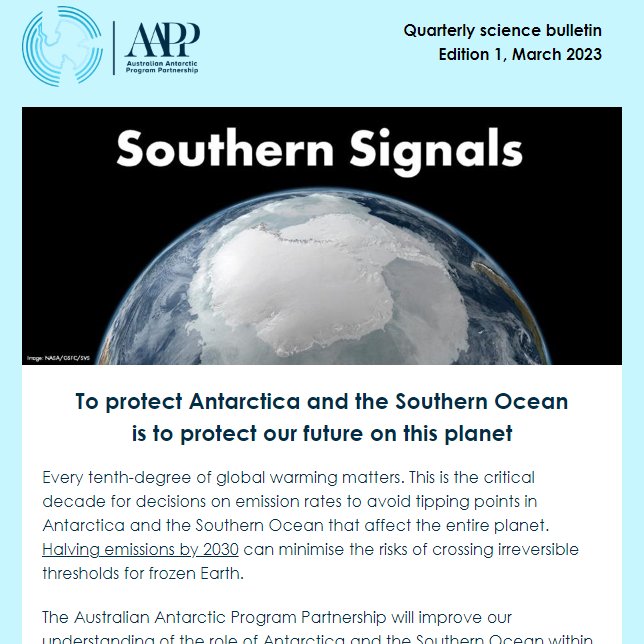 Ant_Partnership's tweet photo. 🥇 Welcome to the first edition of a new bulletin about our #science on the role of #Antarctica and the Southern Ocean in the global #climate system.
Read it here ⏩ https://t.co/16NaJWZix0
📩 To be on the mailing list for the next one, please sign up at https://t.co/u6sWypFRnE https://t.co/qFfJ8Bjy88