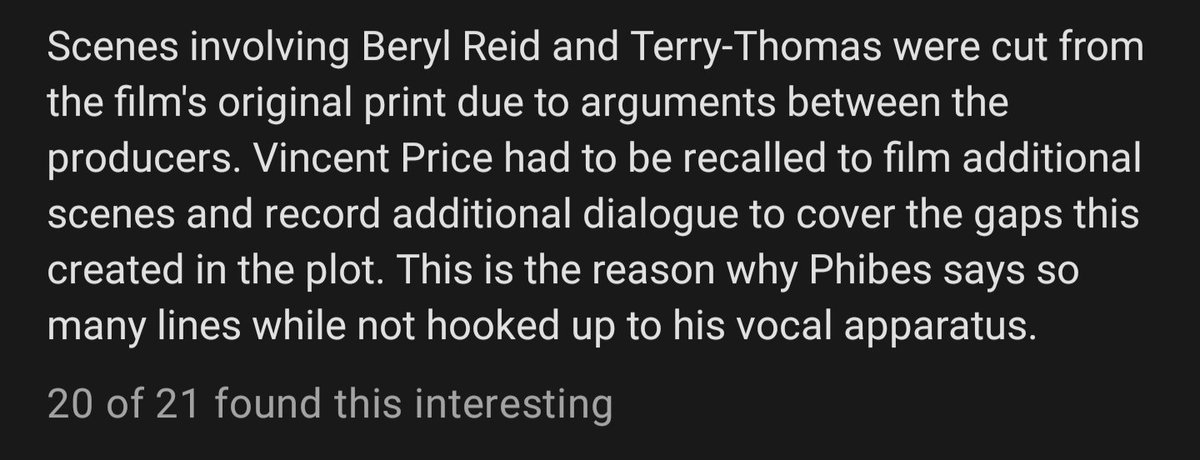 Pujemin's tweet image. Why is Dr. Phibes so chatty in this film?? 

#DrPhibesRisesAgain💀  #SundayScares