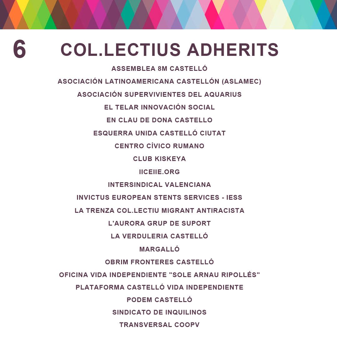 COMUNICAT DE SUPORT Al MOVIMENT #REGULARIZACIÓNYA! DELS COL•LECTIUS DE CASTELLÓ
El veïnat de Castelló hem fet la nostra part, ARA ÉS EL VOSTRE TORN. #EsVostreTorn #RegularizacionYa #VuestroTurno
<a href="/AjuntCastello/">Ajuntament de Castelló</a> <a href="/PSPV_CS/">PSPV-PSOE Castelló /♥</a> <a href="/Cs_Castellon/">Cs Castellón</a> <a href="/CompromisCS/">Compromís per Castelló</a> <a href="/lesquerra_CS/">L'esquerra de Castelló</a> <a href="/Podem_Castello/">PODEM Castelló</a>