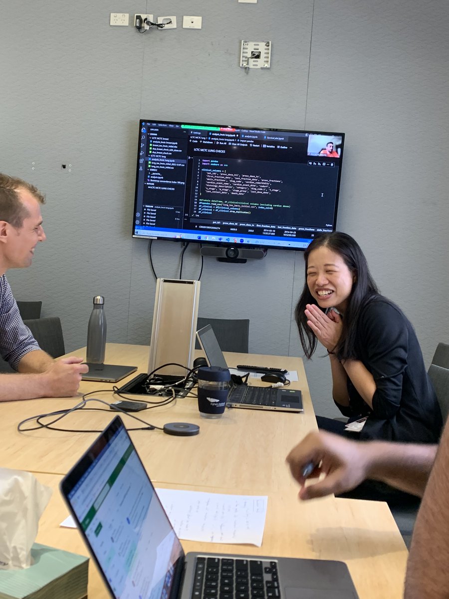 Spotted a rare species of Radiation Oncologist proficient in Python coding presenting at coding club  <a href="/VickyJChin/">Vicky Chin</a>