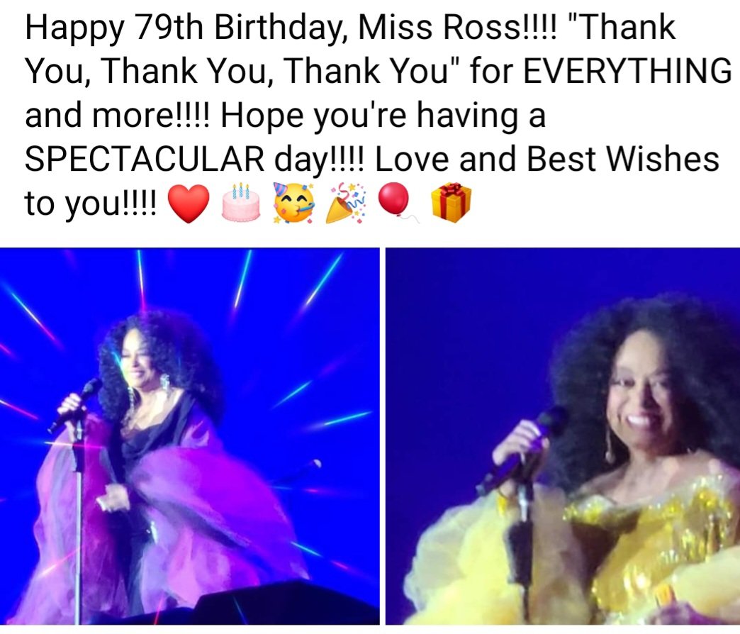 realmarkc's tweet photo. Happy, Happy Birthday, Miss Ross!!!!  Hope you're having a day that is just as SPECTACULAR, WONDERFUL, and MAGNIFICENT as you are!!!!  Love and Best Wishes ALWAYS!!!! 
❤️ 🎂 🥳 🎉 🎈 🎁 
@DianaRoss @TheRhondaRoss @ChudneyLRoss @RossNaess @realevanross https://t.co/AEtXhX0xMM