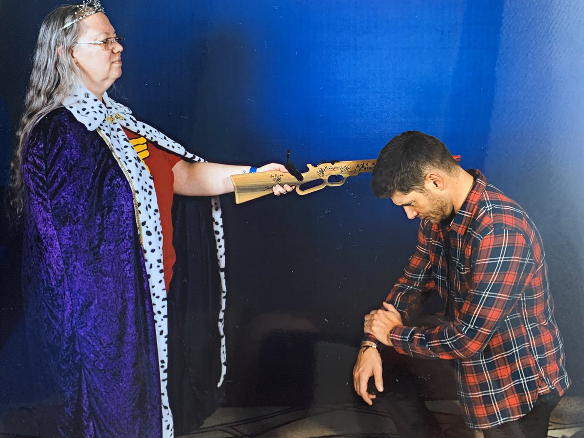 rainadobson's tweet photo. @CreationEnt The energy Jensen put into this… I was watching his eyes. He literally became a knight, and I was his queen. I was amazed at how much he put into this photo. #greatestactorofalltime #GOAT https://t.co/bv7qsDhmAd