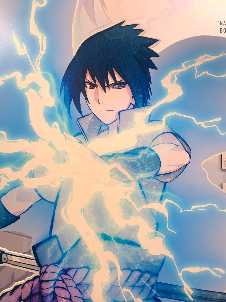 uchiha sasuke black hair male focus magic electrokinesis heterochromia red eyes closed mouth  illustration images