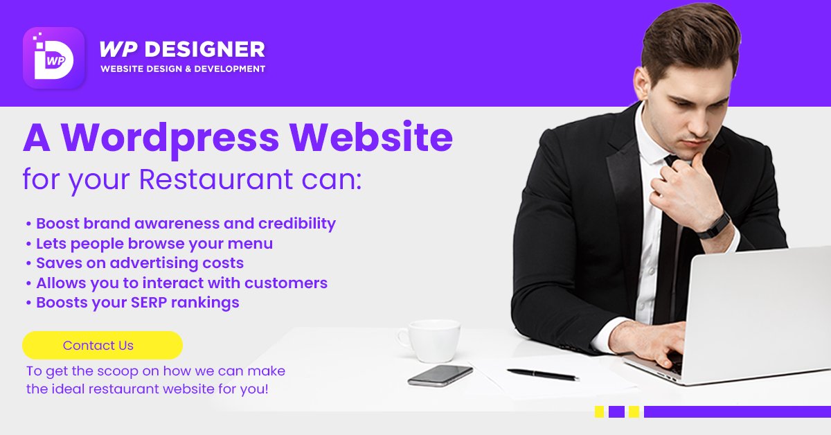 Why set up a WordPress Website for your restaurant? Learn how a site can benefit your business here: bit.ly/3Y78KFC 

#wpdesigner #wordpress #blogs #wordpressdevelopment #wordpressdesign #webdevelopment #webdesign #wordpressdevelopers #wordpressdesigners #business