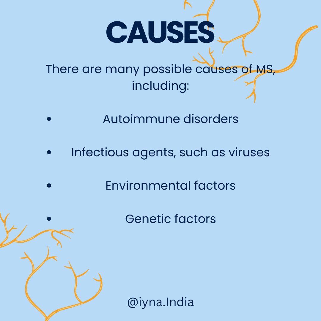 IYNAIndia's tweet photo. March is observed as Multiple Sclerosis Awareness
Month!
->Here are a few things about MS:
~ MS symptoms can range from mild to severe, since MS is unpredictable and often varies from person to person.
Symptoms may include numbness to the limbs, paralysis or loss of vision. https://t.co/aJsJcFOQL3