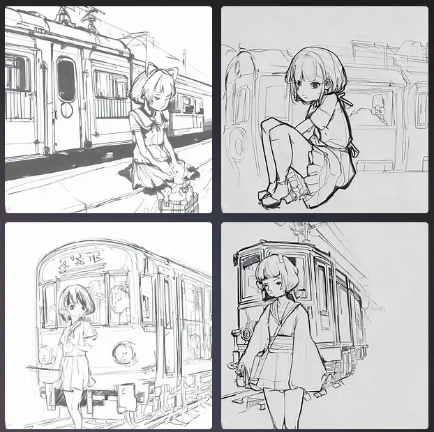 AIくんは完璧な絵しか描けないのかと思っていたが「手描きで適当に」みたいな指示をしたら「中途半端に描きかけの絵」は出してくるようになった。マジで何でも描けるな・・・ 
