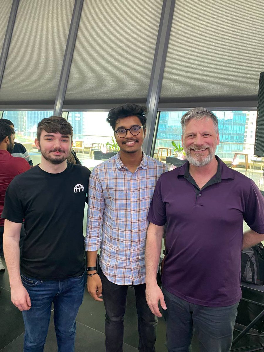 Chandra_Bose31's tweet photo. Wrapped up an amazing three days hackathon at the Algorand Hack House in Thub! Got to meet some fantastic developers and DevRel experts from @Algorand.
Thanks, Algorand
#Algorand #HackHouse #Algobharath #networking https://t.co/Oshk0eneVt