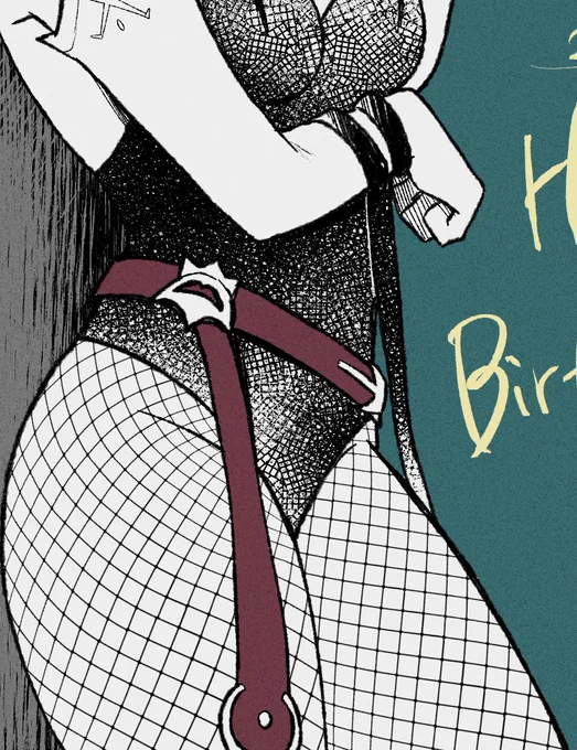友人の誕生日に描いたふともも 