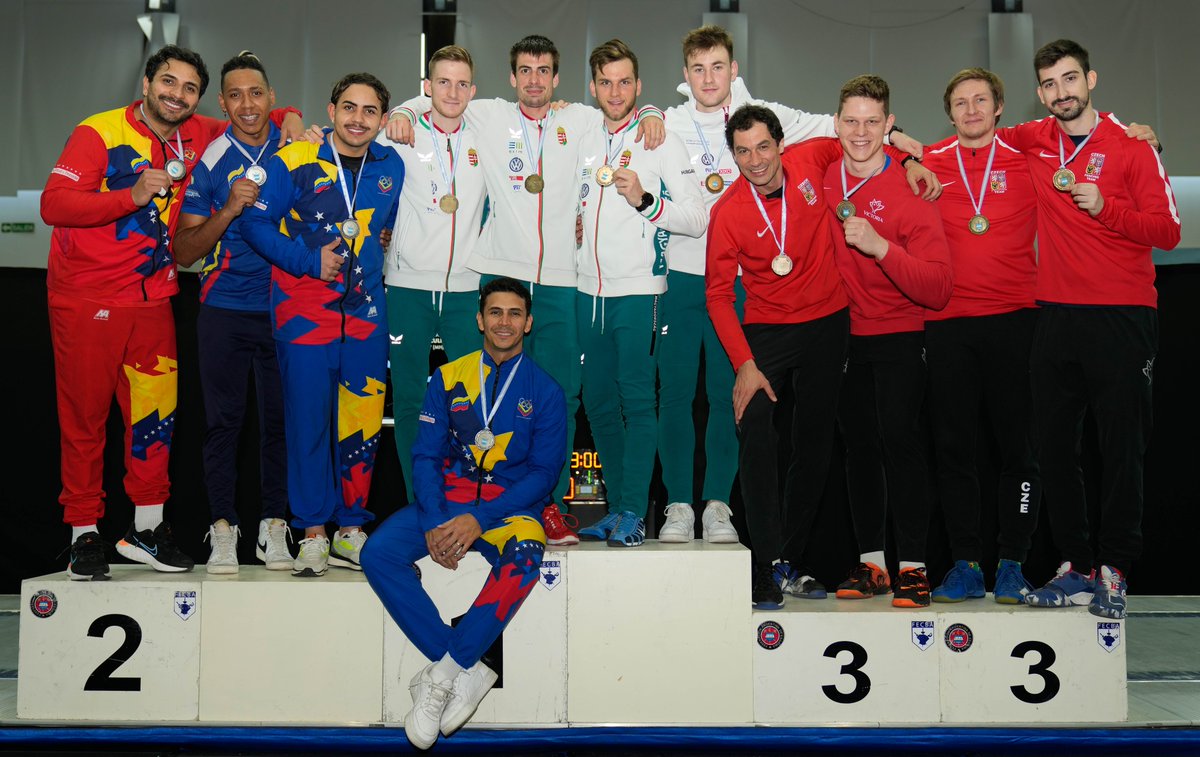 Results:
🥇Hungary🇭🇺
🥈Venezuela🇻🇪
🥉Czech Republic🇨🇿
Congratulations to all fencers🎉🎉🎉

ℹ️ow.ly/UjCn50NsgoI
#fencing #fencingworldcup #epee