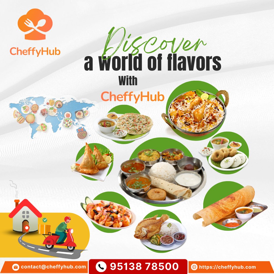 CheffyHub offers a world of flavors at your fingertips. Our platform connects foodies with talented home chefs who specialize in a variety of cuisines and dishes, providing an authentic taste experience that you won't forget. 

#Homemadefood #Foodies #knowwhatyoueat #food