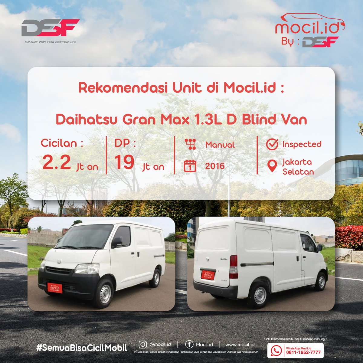 Mocil_Official's tweet photo. Untuk informasi lebih lanjut bisa cek di https://t.co/Oin1nGfN21 atau hubungi WhatsApp: 0811-1952-7777 (Link di bio) dan tim Mocil akan siap membantu!

#SemuaBisaCicilMobil  #CicilanMurah #CicilDiMocil #MobilBekas #MobilSecond #BungaRingan #MobilMurah #DaihatsuGranMaxBekas https://t.co/erKVzLAxyj