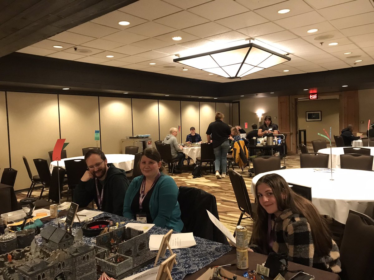 PadmesLover's tweet photo. #TriWizardCup @garycon
Sunday morning B4 heading home
Great time GMing at #GaryCon
#HarryPotter #WizardingWorld #GobletOfFire #Hogwarts #Durmstrang #dnd #DungeonAndDragons
@dwarvenforge #dwarvenforge
#gcxv #ttrpg #garygygax #heartofttrpgs #lakegeneva #grandgenevaresort https://t.co/KRKzEMyG3U