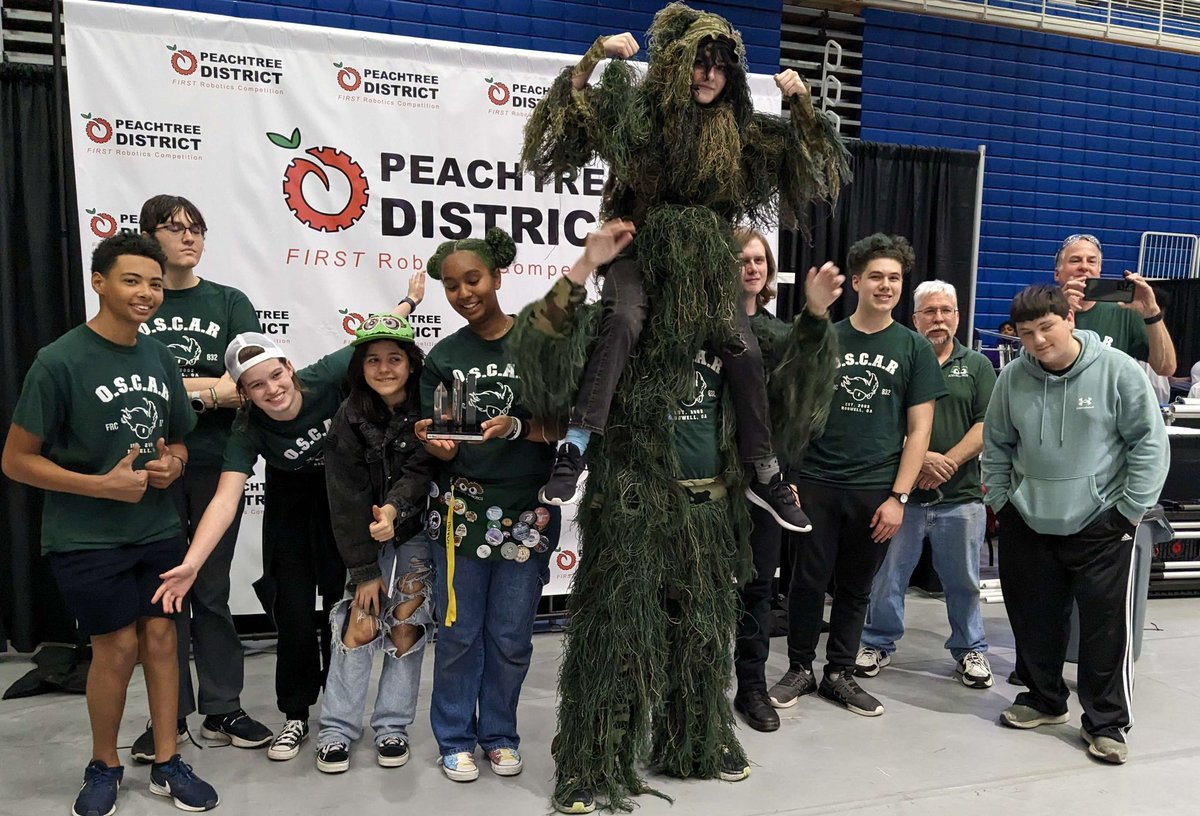 team832's tweet photo. OSCAR at Carollton!! Thank you to everyone who made this amazing experience possible ๐ซถ๐ซถ
We will be back for the Peachtree District Champonship in Emerson, GA๐ฅ๐ฅ๐ฅ
#FRC #firstrobotics #PCHrobotics #GAfirst https://t.co/muwLK8R6Pf