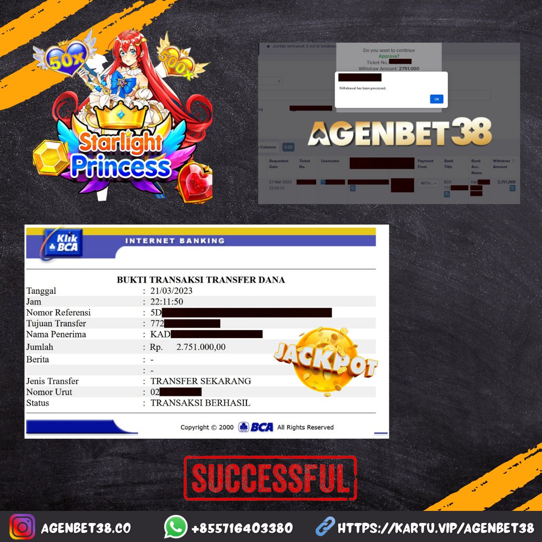 Agenbet38_'s tweet photo. Selamat Atas Kemenangannya Boskuh ❤️
.
#langsungtransfer #langsungcair #menangdibayar #menangdibayarlunas #aman #terpercaya #nohoax #notipu
.
#A38 #Slot #Gacor #AGENBET38 #A38GACOR #AGENBET38GACOR #AGEN #AGENHOT #foryoupage #fypシ #fyp #flfl💛  #infogacor #infopola #slotgacor https://t.co/WnBfZr17ap
