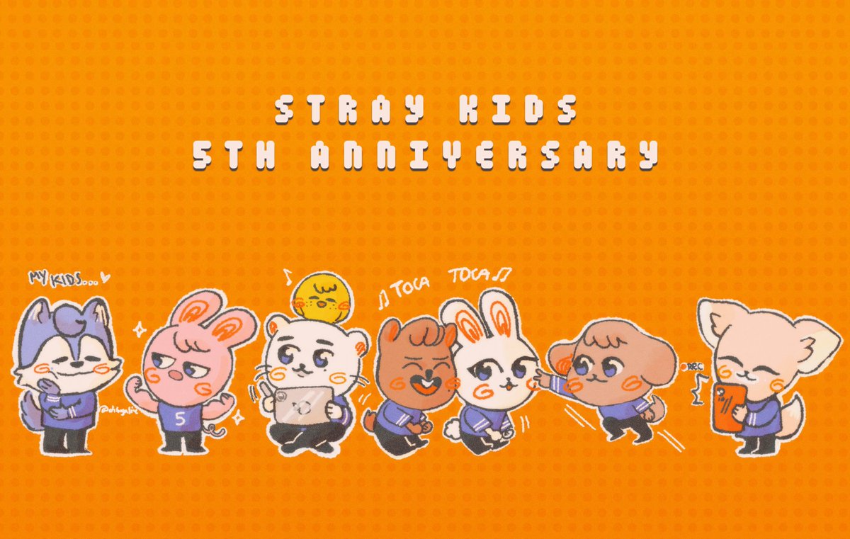 It's never too late to wish our stray kids a happy anniversary 🧡 
#나침반이_가리킨_스키즈_5주년
#OurNeverEndingSKZ
#StrayKids5thAnniversary