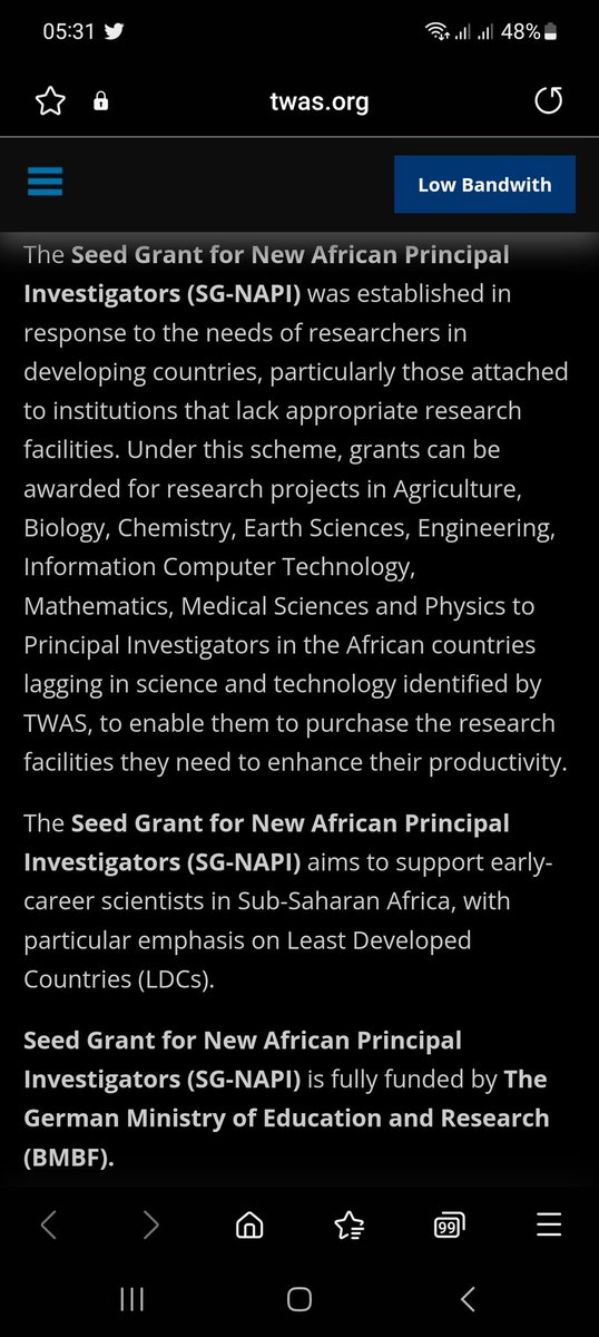 Grant opportunity for buying facilities that may limit ur research @past3amsquad @Shola_timi @FabAcademic @Nthabelengshal3 @think_academics @Kolie_Yola
 #Africa #Lesotho #Lstwitter  #SubsaharanAfrica #Science #studyhelp. twas.org/opportunity/se…