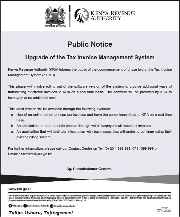 THE BIG HEIST NO ONE IS TALKING ABOUT!

The Kenyan Revenue Authority (KRA) introduced the TAX INVOICE MANAGEMENT SYSTEM (TIMS) in 2022, replacing the old ETR system. The deadline for businesses to transition to the new system was set for September 30, 2022. TIMS devices were