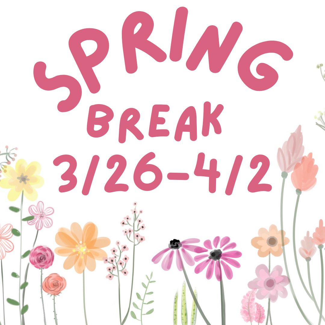 Enjoy Spring Break this week! Both campuses will be closed until 4/3. <a href="/sccboe/">St. Clair County Schools</a> <a href="/Burns_StClair/">Justin Burns</a>