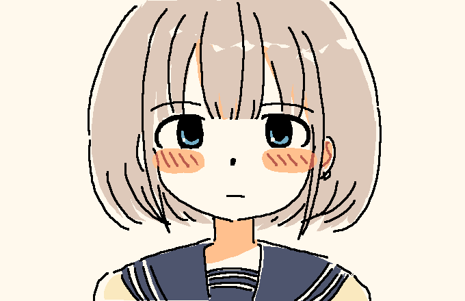 1girl solo simple background short hair blue eyes blush sailor collar  illustration images