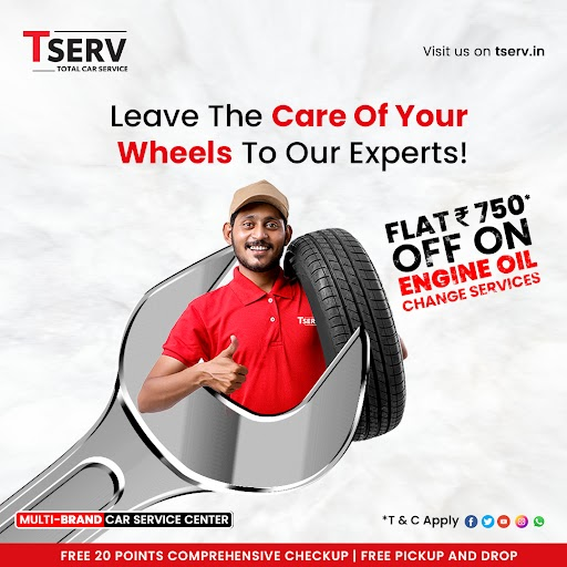 TservIndia's tweet photo. Leave the care of your wheels to our experts.

Hurry, limited period offer.

Flat ₹ 750* off on engine oil change services.

👉Free 20 Point Comprehensive Checkup
👉Free A/C Check-up
👉Free Pickup and Drop

For more details, contact your nearest #Tserv workshop. https://t.co/knjhPZaWJs